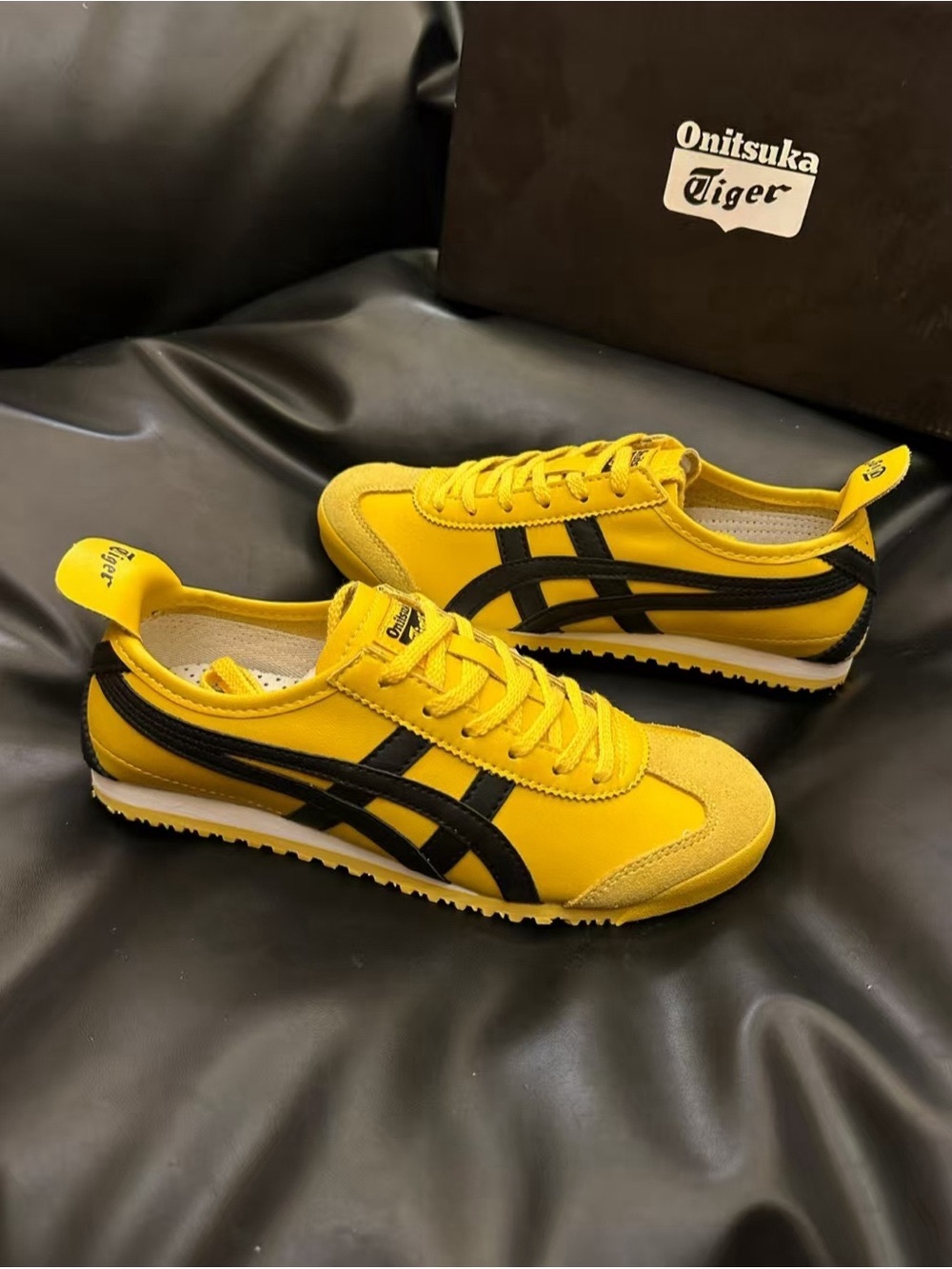 Onitsuka Tiger by Asics Yellow and Black Mexico 66 Sneakers